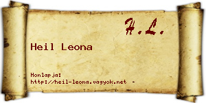 Heil Leona névjegykártya
